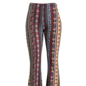 Bohemian style bell bottoms
